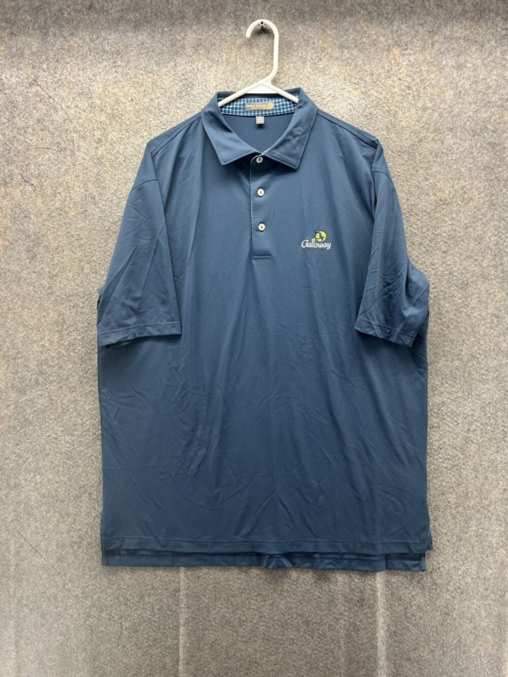 Peter Millar Polo Shirt Men XL Blue Summer Comfort Golf Logo Casual Short Sleeve